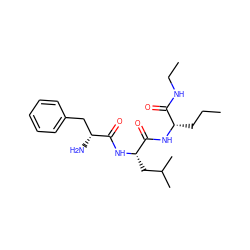 CCC[C@H](NC(=O)[C@H](CC(C)C)NC(=O)[C@H](N)Cc1ccccc1)C(=O)NCC ZINC000026742879