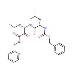 CCC[C@H](NC(=O)[C@H](CC(C)C)NC(=O)OCc1ccccc1)C(=O)C(=O)NCc1ccccn1 ZINC000013759586