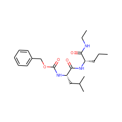 CCC[C@H](NC(=O)[C@H](CC(C)C)NC(=O)OCc1ccccc1)C(=O)NCC ZINC000026737149