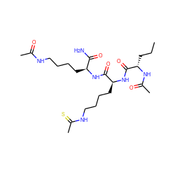 CCC[C@H](NC(C)=O)C(=O)N[C@@H](CCCCNC(C)=S)C(=O)N[C@@H](CCCCNC(C)=O)C(N)=O ZINC000473105299