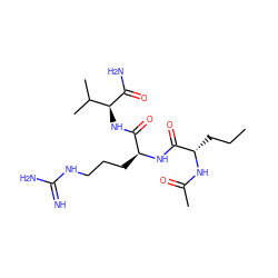 CCC[C@H](NC(C)=O)C(=O)N[C@@H](CCCNC(=N)N)C(=O)N[C@H](C(N)=O)C(C)C ZINC000149743179