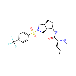 CCC[C@H](NC)C(=O)N[C@H]1CC[C@@H]2CN(S(=O)(=O)c3ccc(C(F)(F)F)cc3)C[C@@H]21 ZINC000096921267
