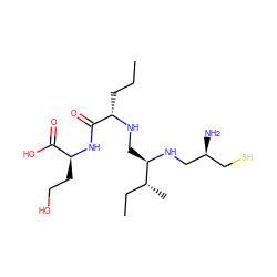 CCC[C@H](NC[C@@H](NC[C@@H](N)CS)[C@H](C)CC)C(=O)N[C@@H](CCO)C(=O)O ZINC000036330450