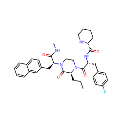 CCC[C@H]1C(=O)N([C@@H](Cc2ccc3ccccc3c2)C(=O)NC)CCN1C(=O)[C@@H](Cc1ccc(F)cc1)NC(=O)[C@H]1CCCCN1 ZINC000044281682