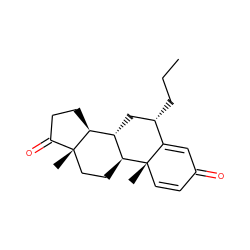 CCC[C@H]1C[C@@H]2[C@H](CC[C@]3(C)C(=O)CC[C@@H]23)[C@@]2(C)C=CC(=O)C=C12 ZINC000013746839