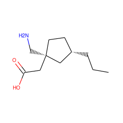 CCC[C@H]1CC[C@](CN)(CC(=O)O)C1 ZINC000045351417