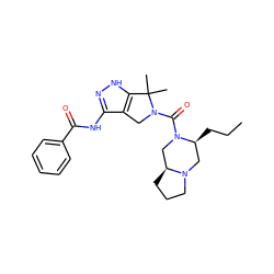 CCC[C@H]1CN2CCC[C@H]2CN1C(=O)N1Cc2c(NC(=O)c3ccccc3)n[nH]c2C1(C)C ZINC000114191222