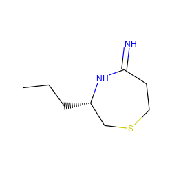 CCC[C@H]1CSCCC(=N)N1 ZINC000003951928