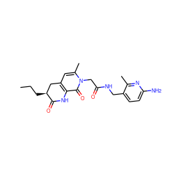 CCC[C@H]1Cc2cc(C)n(CC(=O)NCc3ccc(N)nc3C)c(=O)c2NC1=O ZINC000026013803