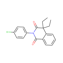 CCC1(CC)C(=O)N(c2ccc(Cl)cc2)C(=O)c2ccccc21 ZINC000040934255