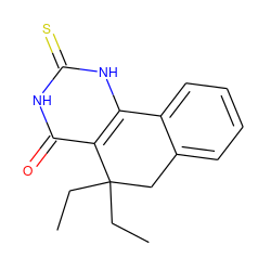 CCC1(CC)Cc2ccccc2-c2[nH]c(=S)[nH]c(=O)c21 ZINC000000477507