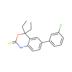 CCC1(CC)OC(=S)Nc2ccc(-c3cccc(Cl)c3)cc21 ZINC000013488876