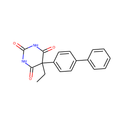 CCC1(c2ccc(-c3ccccc3)cc2)C(=O)NC(=O)NC1=O ZINC000096299878