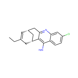 CCC1=C[C@@H]2Cc3nc4cc(Cl)ccc4c(N)c3[C@H](C1)C2 ZINC000001663056