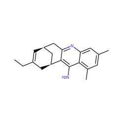 CCC1=C[C@H]2Cc3nc4cc(C)cc(C)c4c(N)c3[C@@H](C1)C2 ZINC000013835508