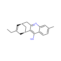 CCC1=C[C@H]2Cc3nc4cc(C)ccc4c(N)c3[C@@H](C1)C2 ZINC000013799820