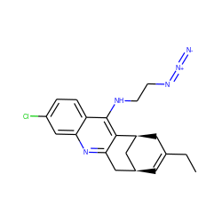 CCC1=C[C@H]2Cc3nc4cc(Cl)ccc4c(NCCN=[N+]=[N-])c3[C@@H](C1)C2 ZINC000045284543