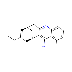 CCC1=C[C@H]2Cc3nc4cccc(C)c4c(N)c3[C@@H](C1)C2 ZINC000013835507