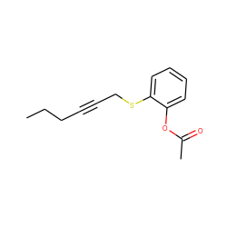 CCCC#CCSc1ccccc1OC(C)=O ZINC000013782090