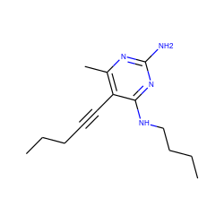 CCCC#Cc1c(C)nc(N)nc1NCCCC ZINC001772583277