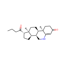 CCCC(=O)[C@H]1CC[C@@H]2[C@@H]3CNC4=CC(=O)CC[C@]4(C)[C@@H]3CC[C@]12C ZINC000026471348