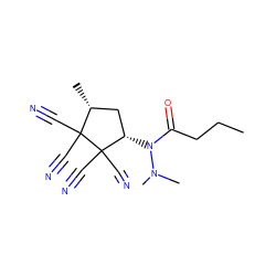 CCCC(=O)N([C@H]1C[C@@H](C)C(C#N)(C#N)C1(C#N)C#N)N(C)C ZINC000000500608