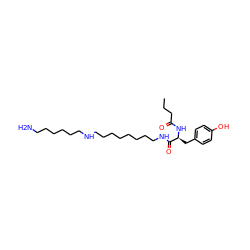 CCCC(=O)N[C@@H](Cc1ccc(O)cc1)C(=O)NCCCCCCCCNCCCCCCN ZINC000035033603