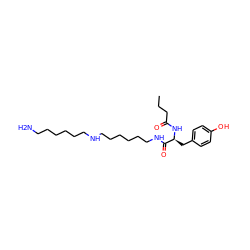 CCCC(=O)N[C@@H](Cc1ccc(O)cc1)C(=O)NCCCCCCNCCCCCCN ZINC000035033599