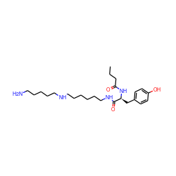 CCCC(=O)N[C@@H](Cc1ccc(O)cc1)C(=O)NCCCCCCNCCCCCN ZINC000013492673