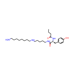 CCCC(=O)N[C@@H](Cc1ccc(O)cc1)C(=O)NCCCCCNCCCCCCCCN ZINC000035033585