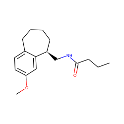 CCCC(=O)NC[C@@H]1CCCCc2ccc(OC)cc21 ZINC000026995233