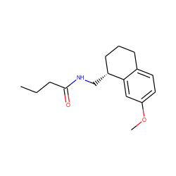 CCCC(=O)NC[C@@H]1CCCc2ccc(OC)cc21 ZINC000026986314