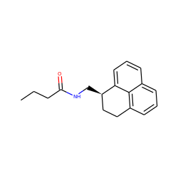 CCCC(=O)NC[C@@H]1CCc2cccc3cccc1c23 ZINC000013834428