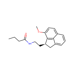 CCCC(=O)NCC[C@@H]1Cc2cccc3ccc(OC)c1c23 ZINC000013834470