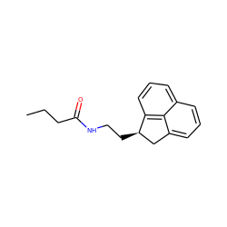 CCCC(=O)NCC[C@@H]1Cc2cccc3cccc1c23 ZINC000013834478