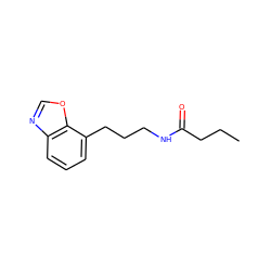 CCCC(=O)NCCCc1cccc2ncoc12 ZINC000027211912