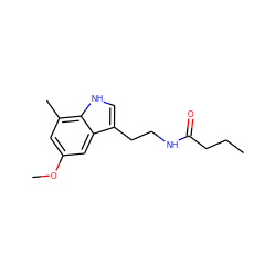 CCCC(=O)NCCc1c[nH]c2c(C)cc(OC)cc12 ZINC000028815138