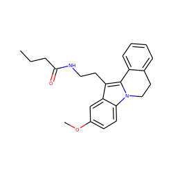 CCCC(=O)NCCc1c2n(c3ccc(OC)cc13)CCc1ccccc1-2 ZINC000013494154