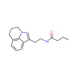 CCCC(=O)NCCc1cn2c3c(cccc13)CCC2 ZINC000028712581