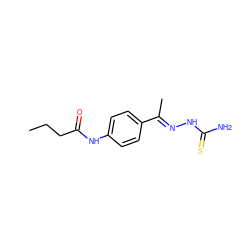 CCCC(=O)Nc1ccc(/C(C)=N/NC(N)=S)cc1 ZINC000299865852