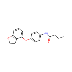 CCCC(=O)Nc1ccc(Oc2cccc3c2CCO3)cc1 ZINC000025974484