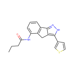 CCCC(=O)Nc1cccc2c1Cc1c-2n[nH]c1-c1ccsc1 ZINC000028896694