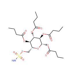 CCCC(=O)O[C@@H]1O[C@H](COS(N)(=O)=O)[C@@H](OC(=O)CCC)[C@H](OC(=O)CCC)[C@H]1OC(=O)CCC ZINC000066123088