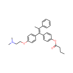 CCCC(=O)Oc1ccc(/C(=C(/C)c2ccccc2)c2ccc(OCCN(C)C)cc2)cc1 ZINC000653717567