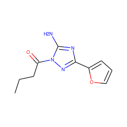 CCCC(=O)n1nc(-c2ccco2)nc1N ZINC000000215380