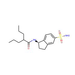 CCCC(CCC)C(=O)N[C@@H]1CCc2cc(S(N)(=O)=O)ccc21 ZINC000013686378