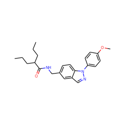 CCCC(CCC)C(=O)NCc1ccc2c(cnn2-c2ccc(OC)cc2)c1 ZINC000043059496