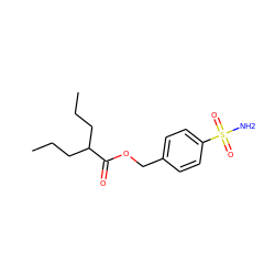 CCCC(CCC)C(=O)OCc1ccc(S(N)(=O)=O)cc1 ZINC000013471991