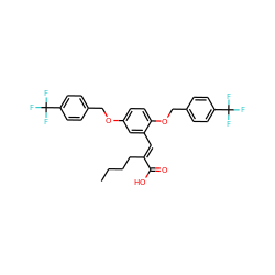 CCCC/C(=C\c1cc(OCc2ccc(C(F)(F)F)cc2)ccc1OCc1ccc(C(F)(F)F)cc1)C(=O)O ZINC000072113418