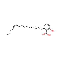 CCCC/C=C\CCCCCCCCCc1cccc(O)c1C(=O)O ZINC000014502343